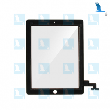 Digitizer mit Home Button - Schwarz - iPad 2 (A1395) WiFi - OEM