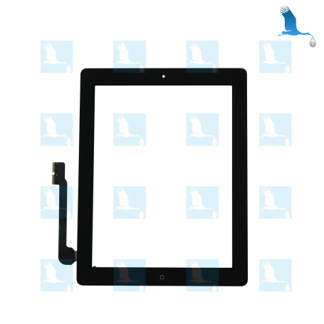 Digitizer + Home Button - Schwarz - iPAD3 (A1416) WiFi - OEM