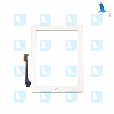 Digitizer + Home Button - Bianco - iPAD3 (A1416) WiFi - QA