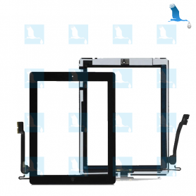 Vitre tactile + Bouton Home - Noir - iPad 4 (A1458) WiFi - OEM Vitre tactile + Bouton Home - Noir - iPad 4 (A1458) WiFi - OEM