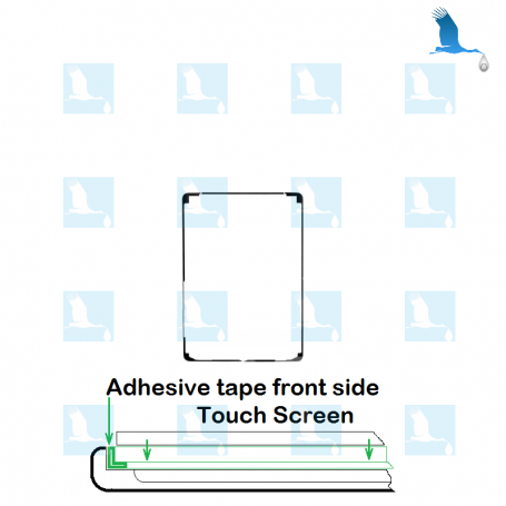 Bande adhésive face avant - Noir - iPad Air
