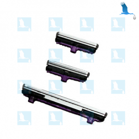 Side buttons set - GH98-43730B + GH98-43731B - Blanc (Prism White) - Samsung S10 - G973F / S10+ G975 Side buttons set - GH98-43730B + GH98-43731B - Blanc (Prism White) - Samsung S10 - G973F / S10+ G975