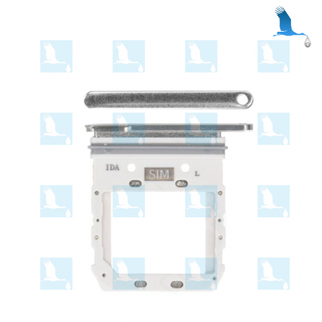 Sim card tray - GH98-43956A - Argent (Crown Silver) - Galaxy S10 5G - G977 - original - qor