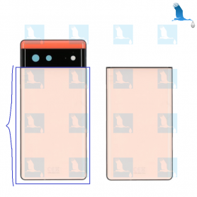 Backcover, Battery cover - G949-00180-01 - Rose  (Kinda coral) - Pixel 6 (GB7N6) Backcover, Battery cover - G949-00180-01 - Rose (Kinda coral) - Pixel 6 (GB7N6)