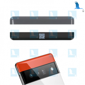 Couvercle de batterie supérieur - Couvercle de verre supérieur - Noir (Stormy black) - Pixel 6 (GB7N6) - ori Couvercle de batterie supérieur - Couvercle de verre supérieur - Noir (Stormy black) - Pixel 6 (GB7N6) - ori