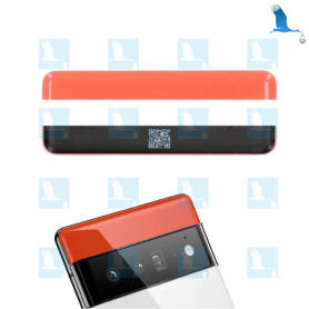 Couvercle de batterie supérieur - Couvercle de verre supérieur - Orange (Kinda coral) - Pixel 6 (GB7N6) - ori Couvercle de batterie supérieur - Couvercle de verre supérieur - Orange (Kinda coral) - Pixel 6 (GB7N6) - ori