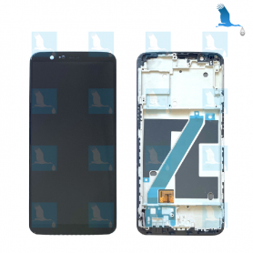 LCD + touchscreen + frame - Black - OnePlus 5T (A5010) - qor LCD + touchscreen + frame - Black - OnePlus 5T (A5010) - qor