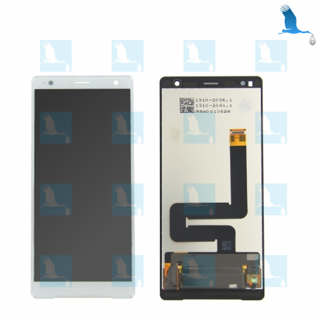 LCD Display + Touchscreen + Frame 1307-9887 - Silver - Sony Xperia XZ Premium (G8141) - qor