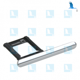 Memory card holder - 1307-9896 - Silver - Sony Xperia XZ Premium (G8141/G8142) - original - qor Memory card holder - 1307-9896 - Silver - Sony Xperia XZ Premium (G8141/G8142) - original - qor