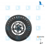 Ruota posteriore - cerchio + disco freno + pneumatico solido con fori - 8.5 "x2.0 - Xiaomi M365 Pro (larghezza asse 78mm)