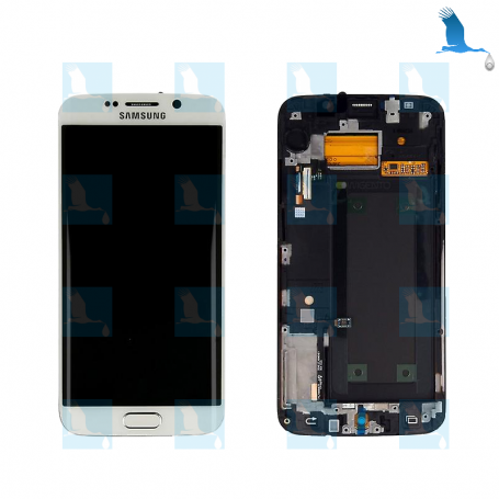 LCD, Touchscreen, Châssis - Blanc - Samsung S6 Edge (SM-G925)