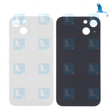 Back cover glass - Foro grande - Bianco (Starlight) - iPhone 14 Plus - oem
