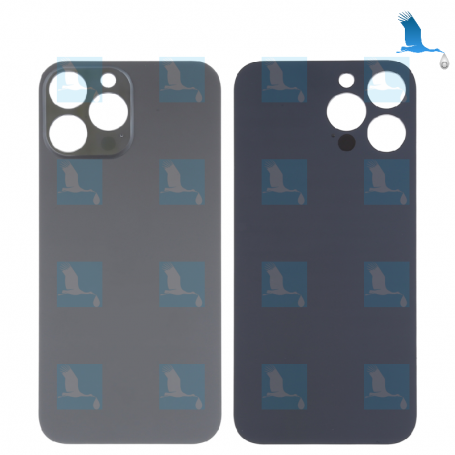 Vitre arrière - Grand orifice - Noir (Space Black) - iPhone 14 Pro Max - oem