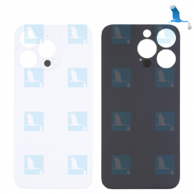 Vitre arrière - Grand orifice - Blanc (Silver) - iPhone 14 Pro Max - oem Vitre arrière - Grand orifice - Argent - iPhone 14 Pro Max - oem
