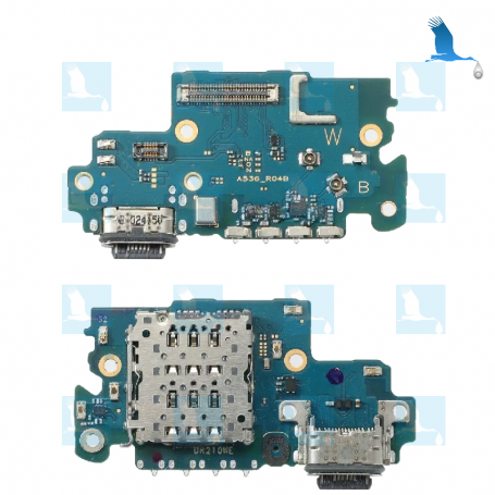 Charging Port Flex + Sim Card Reader - GH59-15556A - Galaxy A53 5G (SM-A536B) - ori