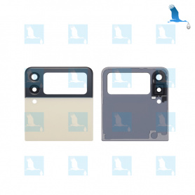 Frontcover - LCD Cover - Crème - Galaxy Z Flip 3 (F711B) - oem Frontcover - LCD Cover - Crème - Galaxy Z Flip 3 (F711B) - oem
