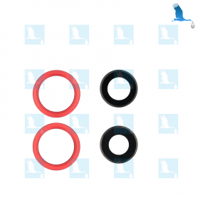 Camera Lens with frame - Rouge - iPhone 13 / 13 mini - oem