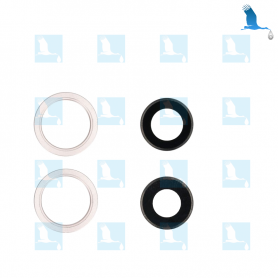 Camera Lens with Frame - Silber (Starlight) - iPhone 13 / 13 mini - oem Camera Lens with Frame - Silber (Starlight) - iPhone 13 / 13 mini - oem
