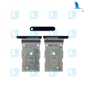 SIM Tray Card - GH98-47996A - Noir (Phantom Black) - Samsung Galaxy S23 (S911B) / S23 + (S916B) - oem