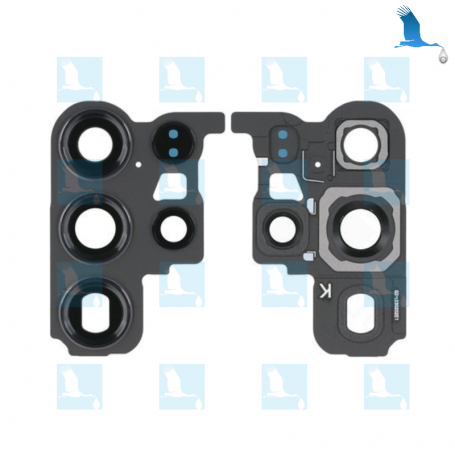 Camera Lens with Frame - GH82-30462A - Noir (Phantom Black) - Samsung Galaxy S23 Ultra (S918B) - oem