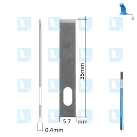 Set di 10 lame di ricambio larghezza 5,7 mm piatto (si adatta al portalama da 6 mm) Set di 10 lame di ricambio larghezza 5,7 mm piatto (si adatta al portalama da 6 mm)