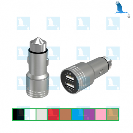 USB Charger - Cigarette Lighter - 2 x USB - 1A & 2A