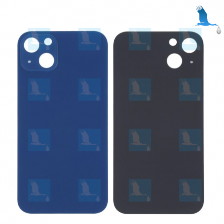 Vitre arrière - Grand orifice - Bleu - iPhone 14 - oem