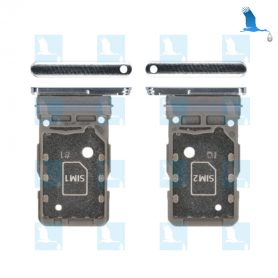 SIM Card Tray - GH98-46193C - Bianco (Phantom White)  - Samsung Galaxy S21 / S21 Plus - original SIM Card Tray - GH98-46193C - Bianco (Phantom White)  - Samsung Galaxy S21 / S21 Plus - original