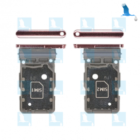 SIM Card Tray - GH98-46193D - Rosa (Phantom Pink) - Samsung Galaxy S21 / S21 Plus - original SIM Card Tray - GH98-46193D - Rosa (Phantom Pink) - Samsung Galaxy S21 / S21 Plus - original