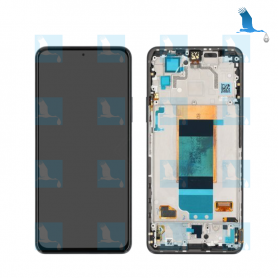 LCD + Touchscreen + Frame - 56000HL11R00 - Night Black - Xiaomi Poco F4 5G - ori