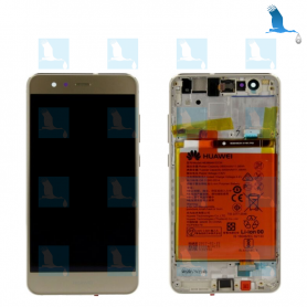 LCD Touchscreen + Frame + Battery - 02351FSN - Or - Huawei P10 Lite (WAS-LX1) - original - qor LCD Touchscreen + Frame + Battery - 02351FSN - Or - Huawei P10 Lite (WAS-LX1) - original - qor