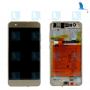 LCD Touchscreen + Frame + Battery - 02351FSN - Gold - Huawei P10 Lite (WAS-LX1) - original - qor