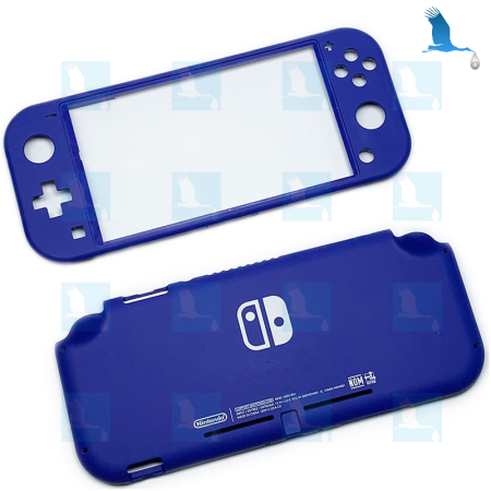 Boitier - Cadre supérieur et inférieur - Bleu - Nintendo Switch Lite - qor