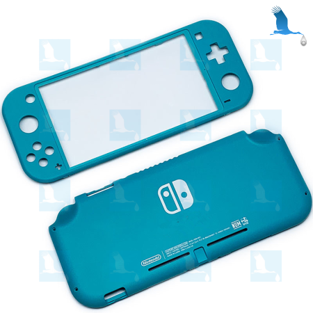 Boitier - Cadre supérieur et inférieur - Cyan - Nintendo Switch Lite - qor