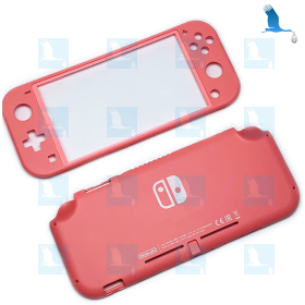 Boitier - Cadre supérieur et inférieur - Rose - Nintendo Switch Lite - qor