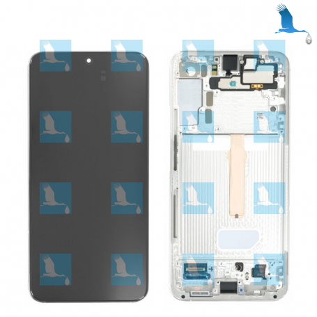 copy of LCD + Touch + Frame - GH82-27500B/GH82-27501B - Weiss - Galaxy S22+ (S906B) - service pack