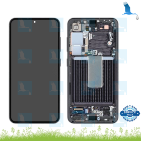 LCD + Touch + Frame - GH82-30480A,GH82-30481A - Nero (Phantom Black) - Samsung Galaxy S23 (S911B) - sp (service pack)