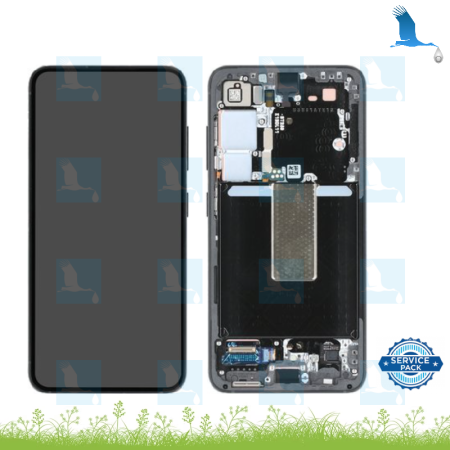 LCD + Touch + Frame - GH82-30480E,GH82-30481E - Graphite - Samsung Galaxy S23 (S911B) - sp (service pack)