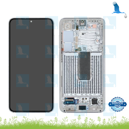 LCD + Touch + Frame - GH82-30480F,GH82-30481F - Lime - Samsung Galaxy S23 (S911B) - sp (service pack)