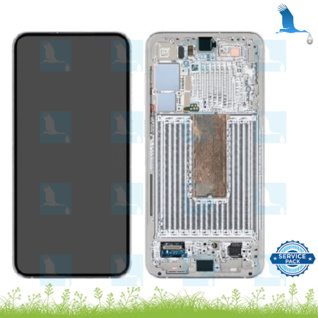 LCD + Touch + Frame - GH82-30476F,GH82-30477F - Lime - Samsung Galaxy S23 Plus (S916B) - service pack