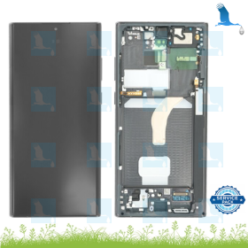 S22 Ultra - LCD + Touch + Frame - GH82-27488A, GH82-27489A - Nero (Phantom black) - Galaxy S22 Ultra (S908B) - service pack S22 Ultra - LCD + Touch + Frame - GH82-27488A, GH82-27489A - Nero (Phantom black) - Galaxy S22 Ultra (S908B) - service pack