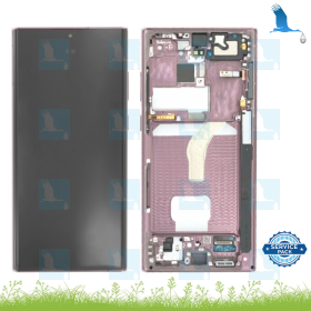 S22 Ultra - LCD + Touch + Frame - GH82-27488B, GH82-27489B - Bordeaux (Burgundy) - Galaxy S22 Ultra (S908B)  - service pack S22 Ultra - LCD + Touch + Frame - GH82-27488B, GH82-27489B - Bordeaux (Burgundy) - Galaxy S22 Ultra (S908B)  - service pack