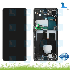 LCD + Touch + Frame - GH82-26035A, GH82-26036A - Nero (Phantom Black) - S21 Ultra 5G (G998B) - service pack LCD + Touch + Frame - GH82-26035A, GH82-26036A - Nero (Phantom Black) - S21 Ultra 5G (G998B) - service pack