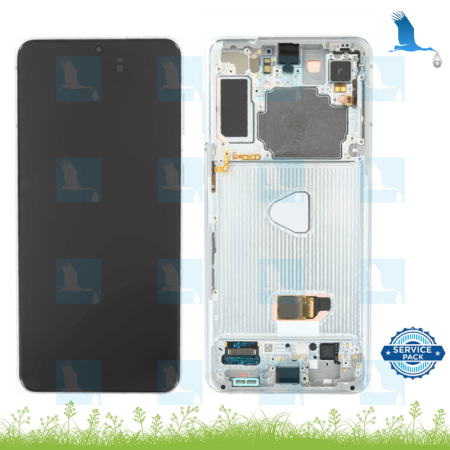 S21+ (service pack) LCD + Touch + Frame - GH82-27267C - GH82-27268C - Argent (Phantom Silver) - Galaxy S21+ 5G (G996)