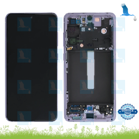 LCD + TouchScreen + Frame - GH82-27255B - Violet (Phantom Purple) - Galaxy S21 5G (G991) - service pack