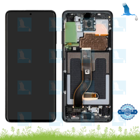 LCD + Touchscreen + Frame - GH82-22134A,GH82-22145A - Noir (Cosmic Black) - S20 Plus (G985F) / S20 Plus 5G (G986F) - orig
