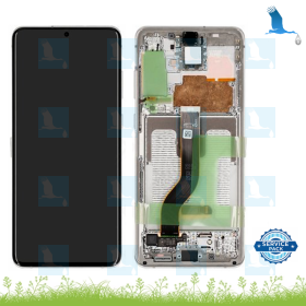 LCD + Touchscreen + Frame - GH82-22134B - GH82-22145B - Bianco (Cloud White) - S20 Plus (G985F) / S20 Plus 5G (G986F) - SP LCD + Touchscreen + Frame - GH82-22134B - GH82-22145B - Bianco (Cloud White) - S20 Plus (G985F) / S20 Plus 5G (G986F) - SP
