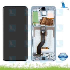 LCD + Touchscreen + Frame - GH82-22145D,GH82-22134D - Blu (Cloud Blue) - S20 Plus (G985F) / S20 Plus 5G (G986F) - orig LCD + Touchscreen + Frame - GH82-22145D,GH82-22134D - Blu (Cloud Blue) - S20 Plus (G985F) / S20 Plus 5G (G986F) - orig