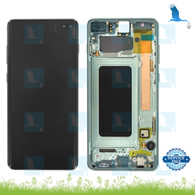 S10+ - Display + Touch + Frame - GH82-18849E/GH82-18834E - Vert (Prism Green) - S10+ G975F - service pack