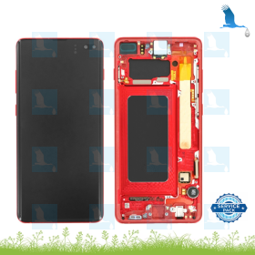 S10+, Display + Touch + Frame - GH82-18849H/GH82-18834H - Rosso (Cardinal Red) - S10+ (G975F) - sp S10+, Display + Touch + Frame - GH82-18849H/GH82-18834H - Rosso (Cardinal Red) - S10+ (G975F) - sp